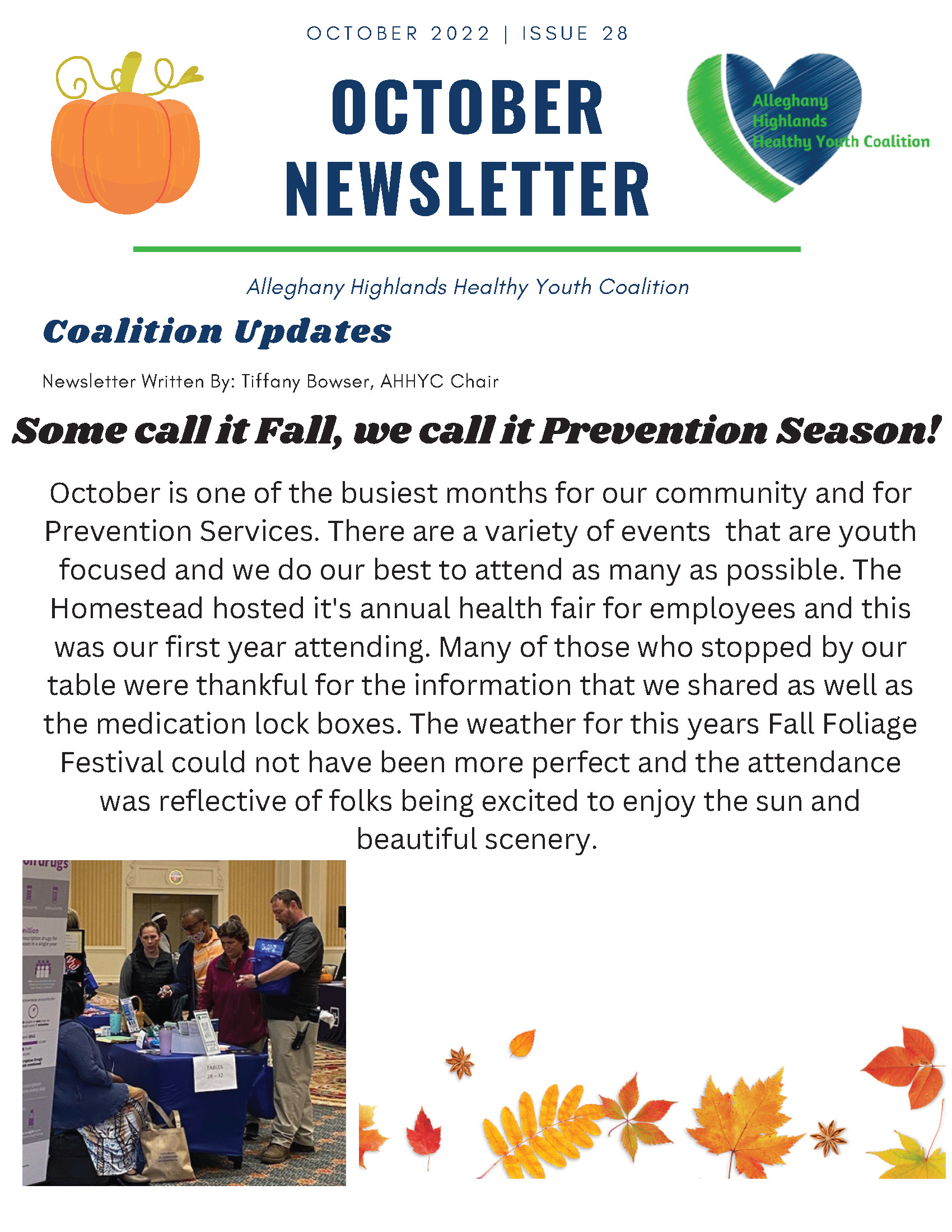 Healthy Youth Newsletter October 2022 Page 1