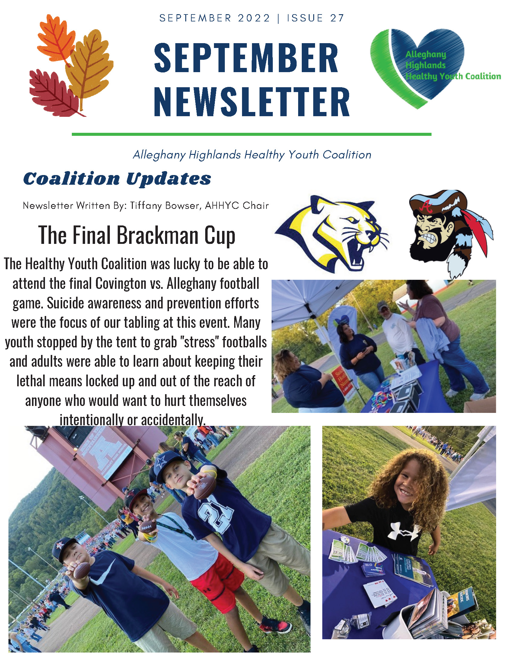 Healthy Youth Newsletter September 2022 Page 1